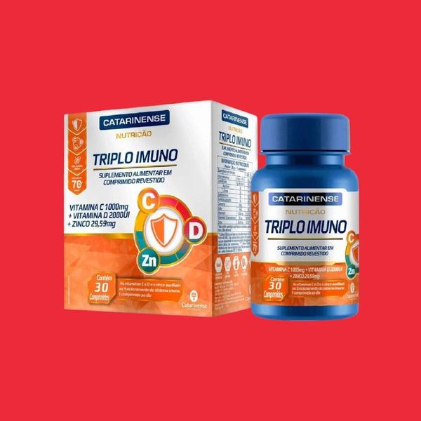 Imagem de Kit 6 Caixas Triplo Imuno Vitamina C 1000Mg + Vitamina D