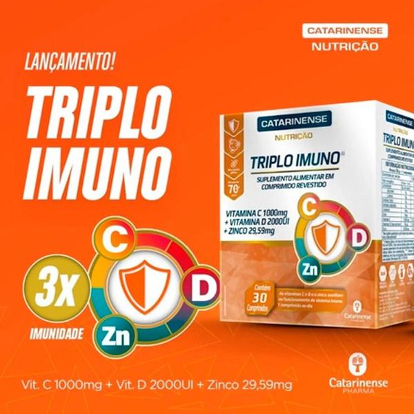 Imagem de Kit 6 Caixas Triplo Imuno Vitamina C 1000Mg + Vitamina D