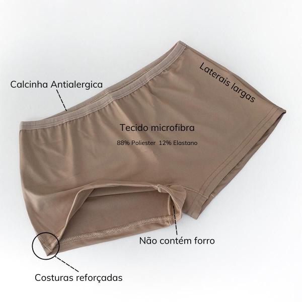 Imagem de kit 6 calcinha boxer feminina short feminino adulto lingerie