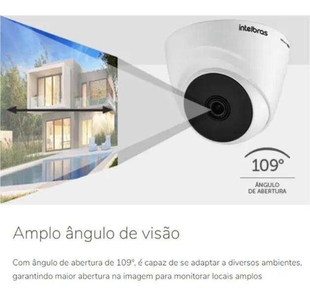 Imagem de Kit 6 Câmeras Dome Intelbras 1120d Dvr 8 Canais Com Hd