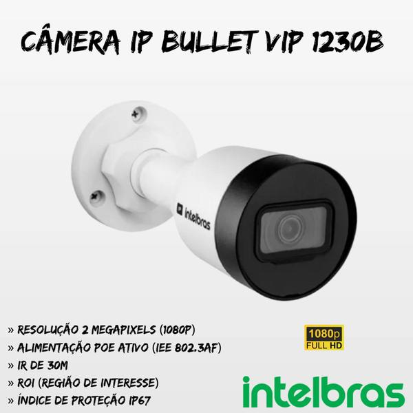 Imagem de Kit 6 câmeras IP Vipc 1230B  Intelbras NVD 1408 C/HD 500GB