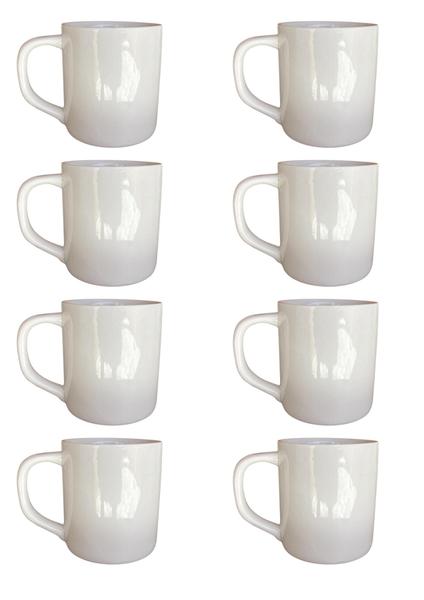 Imagem de Kit 6 Canecas de Porcelana Branca 300ML ideal para Café ,Chá