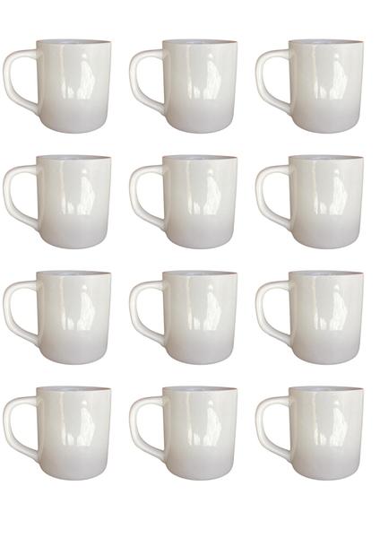 Imagem de Kit 6 Canecas de Porcelana Branca 300ML ideal para Café ,Chá