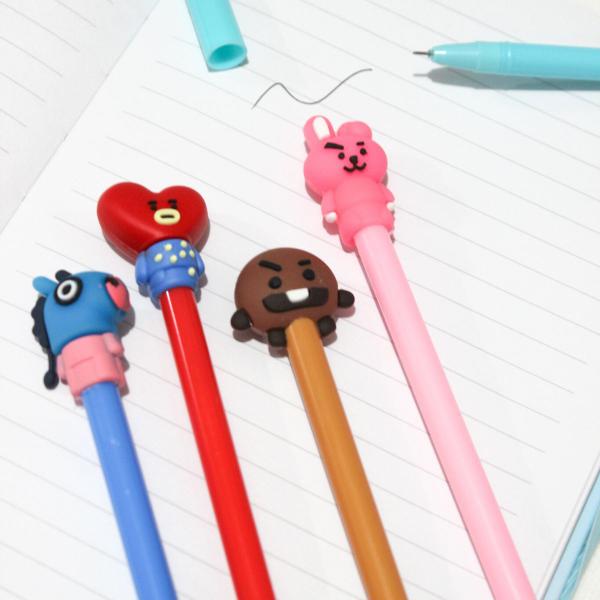 Kit 6 Caneta gel Fofa ponta fina criativa do bts Kawaii - Pitili Imagem de Kit 6 Caneta gel Fofa ponta fina criativa do bts Kawaii