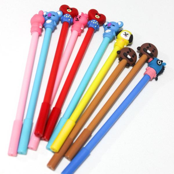 Kit 6 Caneta gel Fofa ponta fina criativa do bts Kawaii - Pitili Imagem de Kit 6 Caneta gel Fofa ponta fina criativa do bts Kawaii