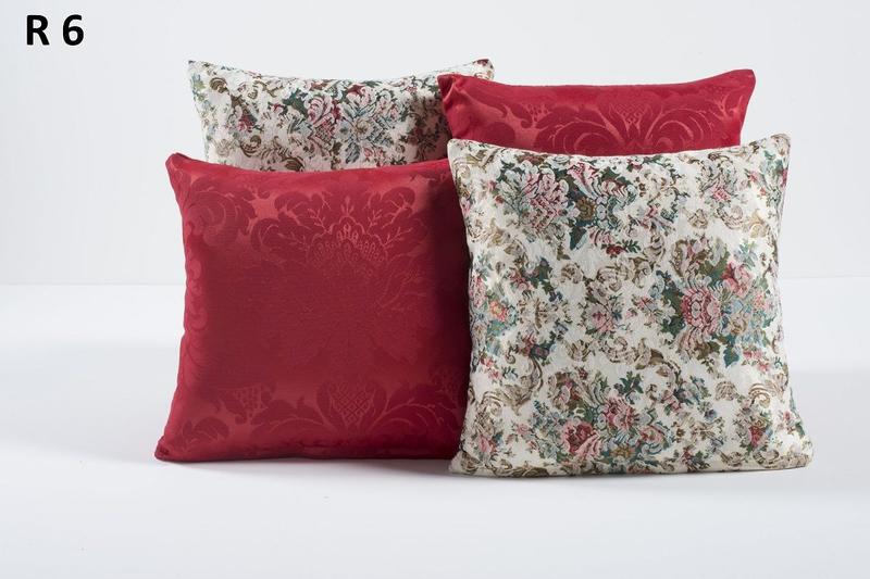 Imagem de Kit 6 Capas De Almofada Estampadas Floral Vermelho Decoração