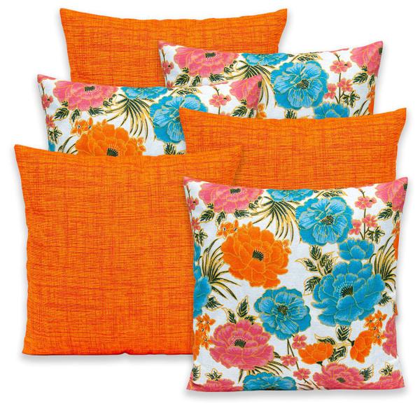 Kit 6 Capas de Almofada Lisa e Estampada 40x40cm Zíper Gorgurinho - BEM ME QUER Imagem de Kit 6 Capas de Almofada Lisa e Estampada 40x40cm Zíper Gorgurinho