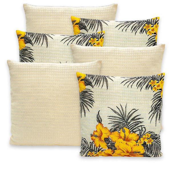 Kit 6 Capas de Almofadas PIQUET Favinho Lisa e Estampada 40x40 C/ Zíper - Dryka Enxovais Imagem de Kit 6 Capas de Almofadas PIQUET Favinho Lisa e Estampada 40x40 C/ Zíper