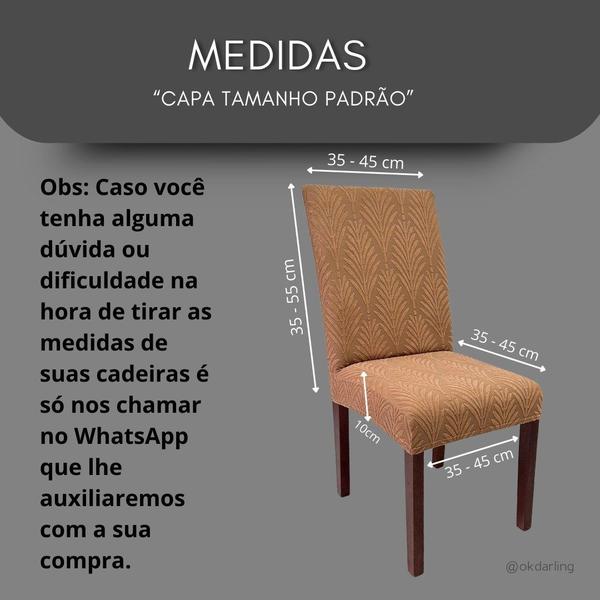 Imagem de Kit 6 Capas de Cadeira Linha Gold Anti Gato Francesa - Marrom Caramelo