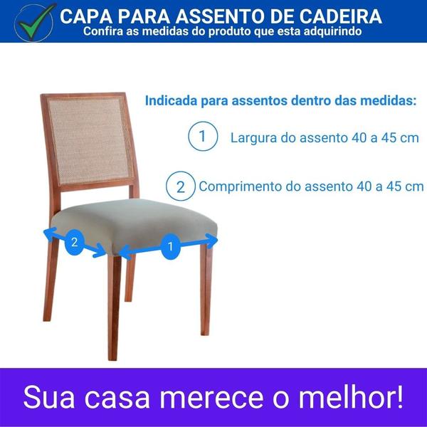 Imagem de KIT 6 Capas Para Assento De Cadeira Malha Lisa