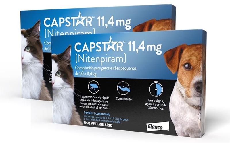 Imagem de Kit 6 Capstar 11,4mg Gatos E Cães De 1,0 A 11,4kg - 1 comp