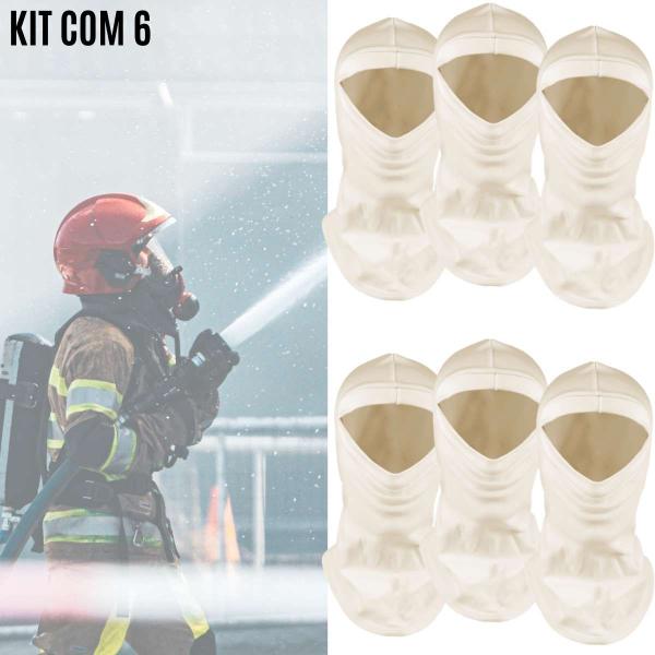 Imagem de Kit 6 Capuz Balaclava Aramida Hércules Original Incêndio Bombeiro 250c CA15307