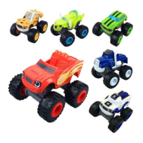 Imagem de Kit 6 Carrinhos De Fricçao Blaze Monster Machine Racer