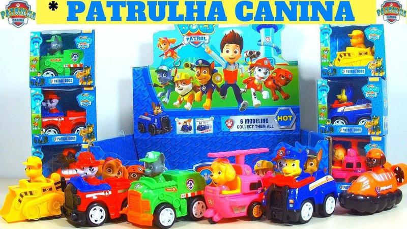 Imagem de Kit 6 Carrinhos Patrulha Canina Brinquedo De Fricção