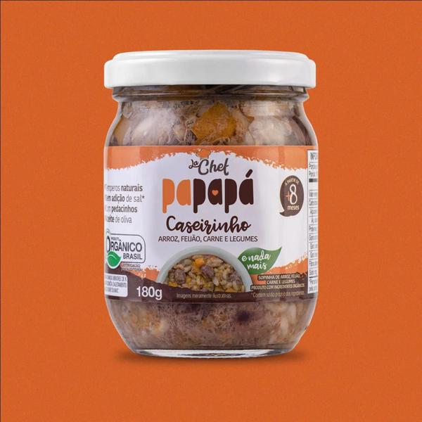 Kit 6 Caseirinho Orgânico Papapá Arroz Feijao Carne Leg 180G Imagem de Kit 6 Caseirinho Orgânico Papapá Arroz Feijao Carne Leg 180G