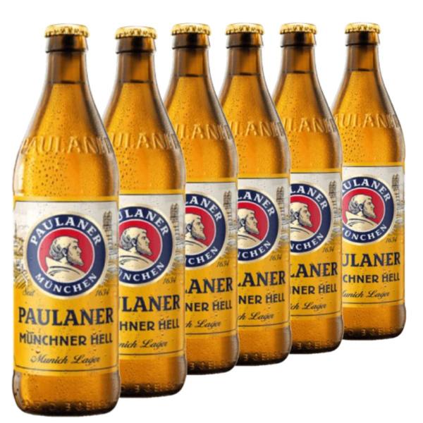 Imagem de Kit 6 Cerveja Alemã Paulaner Munchner Hell Garrafa 500ml