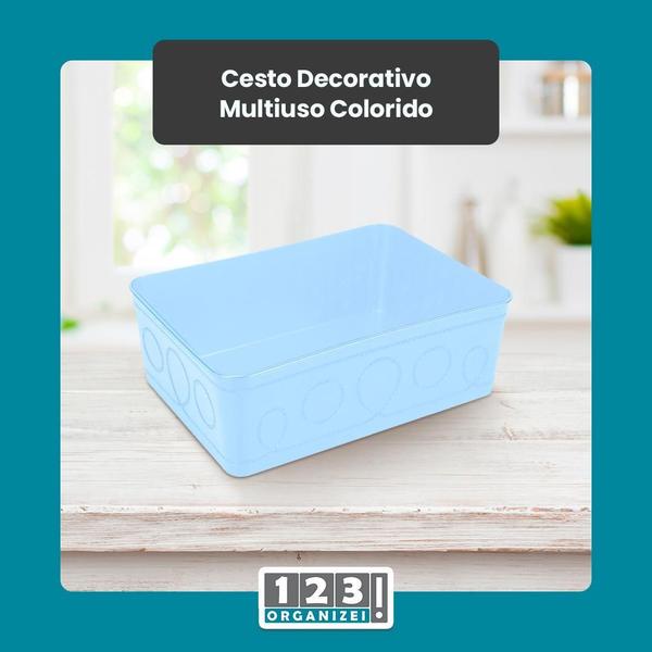 Imagem de Kit 6 Cesto Multiuso Decorativo ul 19X13,5X6,5Cm