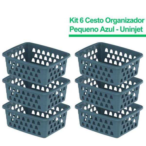 Imagem de Kit 6 Cesto Organizador Telado Sem Tampa 16 cm