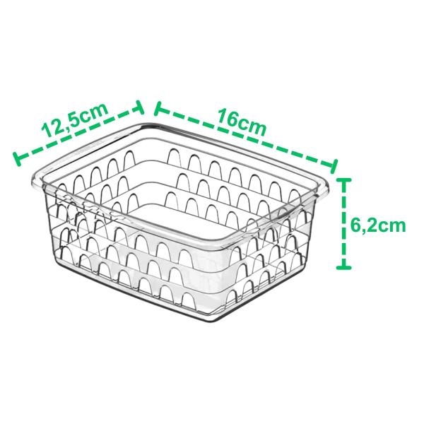 Imagem de Kit 6 Cesto Organizador Telado Sem Tampa 16 cm