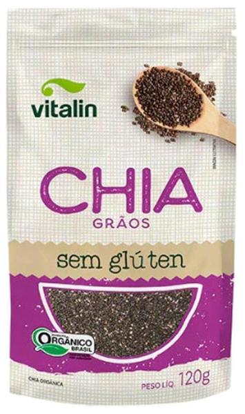 Imagem de Kit 6 Chia Em Grãos Orgânica Sem Glúten Vitalin 120G