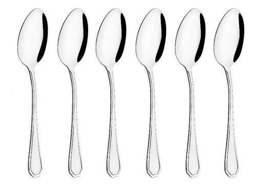 Kit 6 Colher Mesa Sopa Aço Inox Talheres Luxo Restaurante - Home e more Imagem de Kit 6 Colher Mesa Sopa Aço Inox Talheres Luxo Restaurante