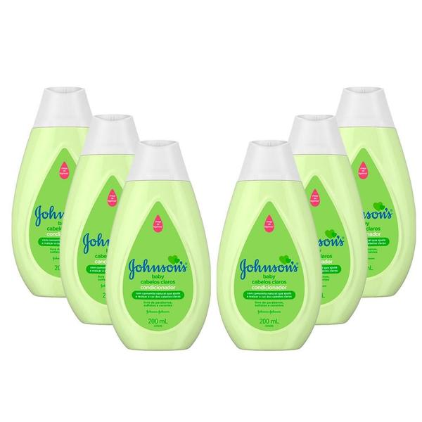 Imagem de KIT 6 Condicionador Cabelos Claros Johnson's Baby 200ml