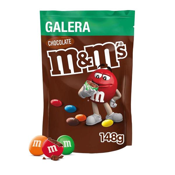 kit 6 CONFEITO DE CHOCOLATE AO LEITE M&MS SACHÊ 148G Imagem de kit 6 CONFEITO DE CHOCOLATE AO LEITE M&MS SACHÊ 148G