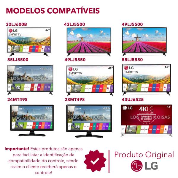 Imagem de Kit 6 Controles Remotos LG TV Smart AKB75095315