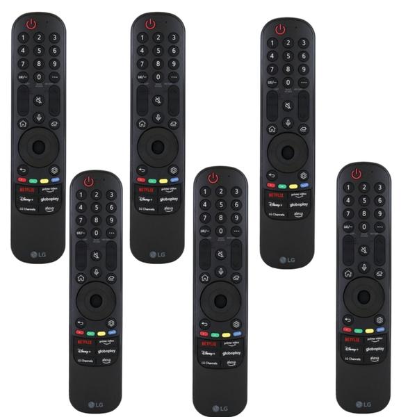 Imagem de Kit 6 Controles Smart Magic MR23GA TV LG AKB76043104