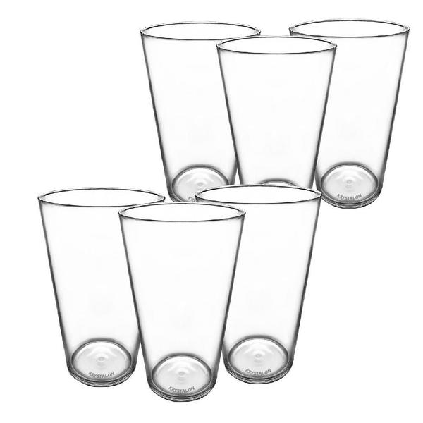 Imagem de Kit 6 Copos Big Drink 500 Ml Transparente Acrílico