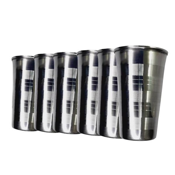 Imagem de Kit 6 Copos Inox Resistentes Para Cerveja Água E Sucos 250Ml