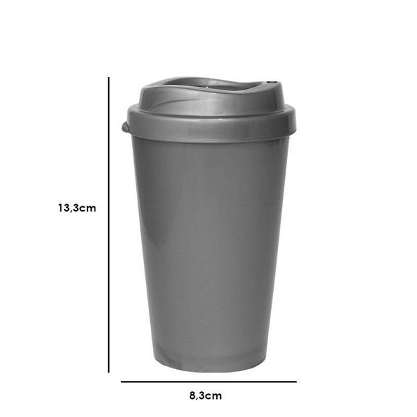 Imagem de Kit 6 Copos Mug Prata 320Ml Plástico Premium