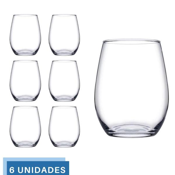 kit 6 Copos Vidro Transparente Redondo 440ml Amber Pasabahçe Imagem de kit 6 Copos Vidro Transparente Redondo 440ml Amber Pasabahçe