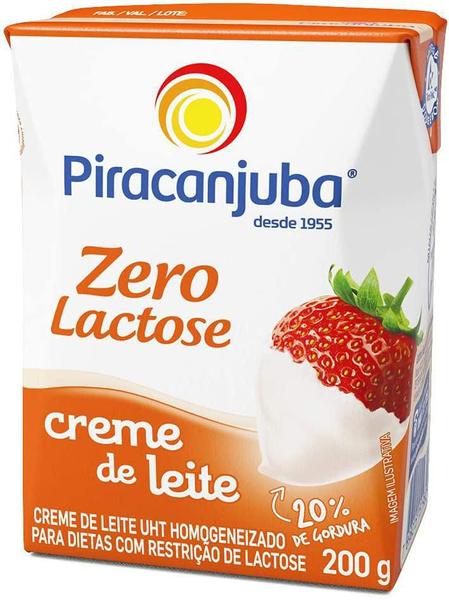 Kit 6 Creme De Leite Zero Lactose - Piracanjuba 200G Imagem de Kit 6 Creme De Leite Zero Lactose - Piracanjuba 200G