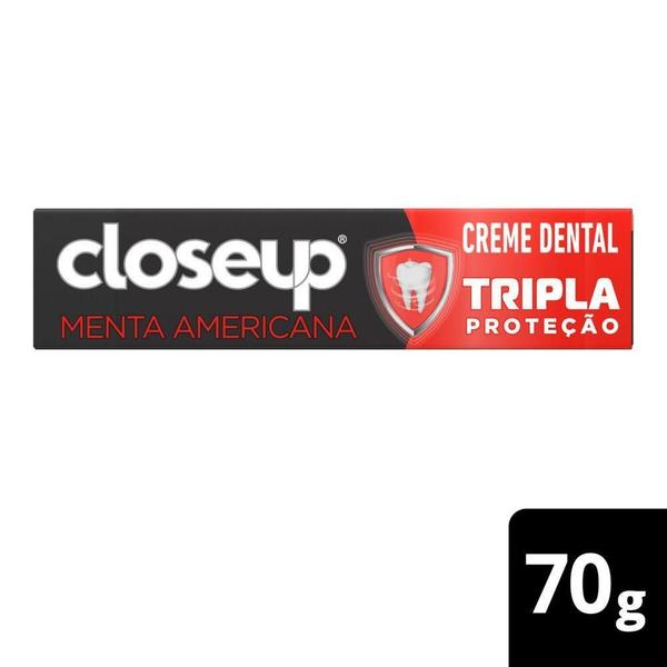 Imagem de Kit 6 Creme Dental Close Up Triple Menta Americana 70g