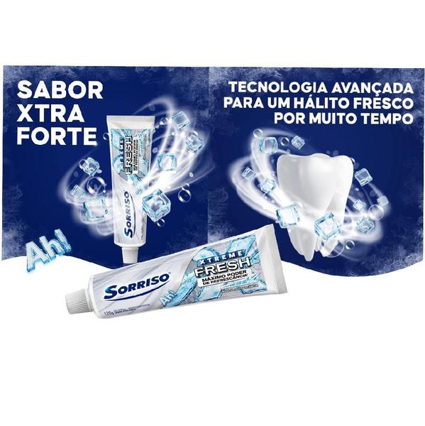 Imagem de Kit 6 Creme Dental Sorriso 140g Xtreme Fresh Máximo Poder