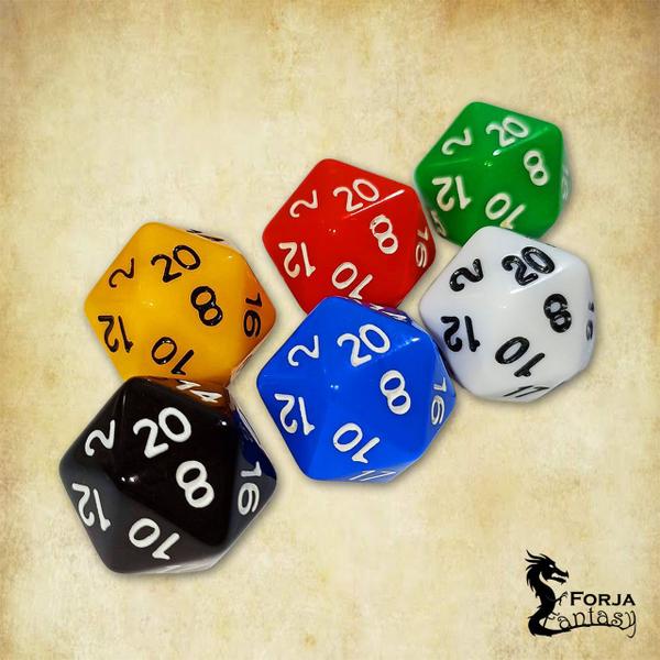 Imagem de Kit 6 Dados D20 - RPG