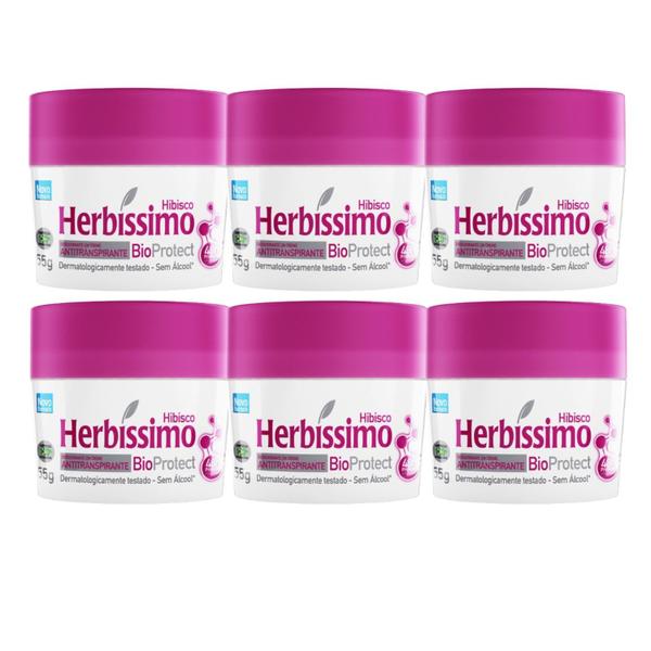 Imagem de Kit 6 Desodorante Bioprotect Hibisco Herbíssimo 55G - Dana