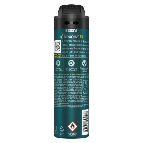 Imagem de Kit 6 Desodorantes Rexona Men Aerossol Antitranspirante V8 150ml