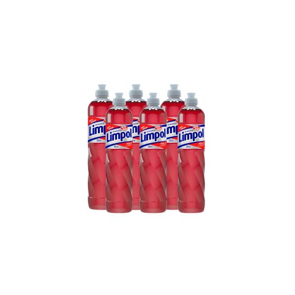 Imagem de Kit 6 Detergente Anti Odor Maça Limpol Bombril 500Ml