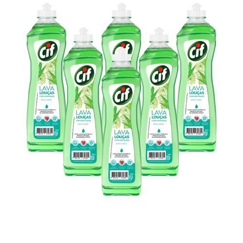 Imagem de Kit 6 Detergente Cif Erva-doce Líquido 420ml Atacado