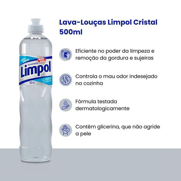 Imagem de Kit 6 Detergente Cristal Lv Mais Pg Menos Limpol Bombril