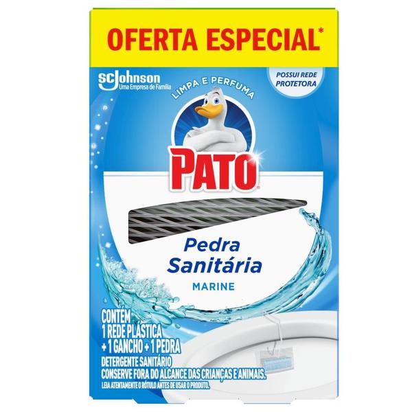 Imagem de Kit 6 Detergentes Sanitário em Pedra Pato com Rede Protetora Marine 25% de Desconto