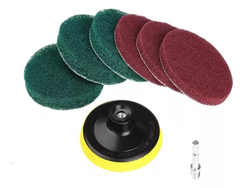 Kit 6 Disco Nylon Polimento Vidro Metal Esmerilhadeira 100mm - Mercado Variedades Imagem de Kit 6 Disco Nylon Polimento Vidro Metal Esmerilhadeira 100mm