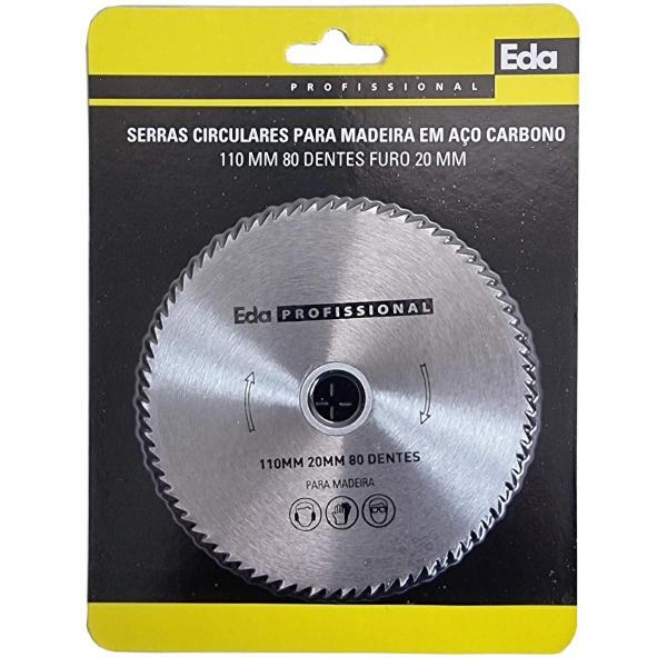 Imagem de Kit 6 Discos Lâmina Serra 110mm Madeira 80 Dentes Eda