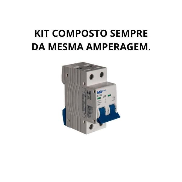 Imagem de Kit 6 Disjuntor Bipolar Duplo 4 ao 63A