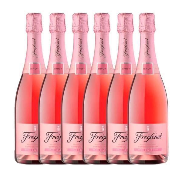 Imagem de Kit 6 Espumante Freixenet Cava Nevada Cordon Rosado 750Ml