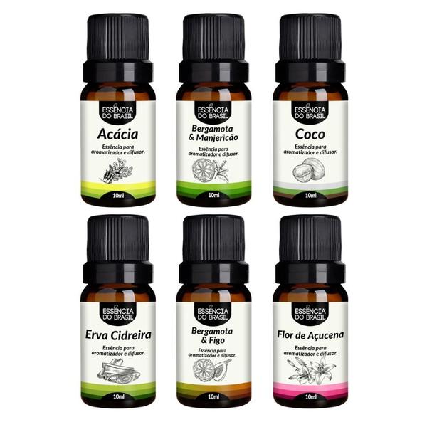 Imagem de Kit 6 Essências Premium 10ml - Harmonia Botânica