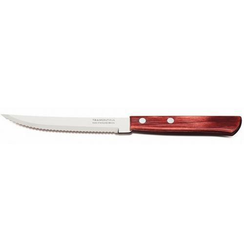Kit 6 Faca Churrasco Tramontina Polywood Vermelha 5" Imagem de Kit 6 Faca Churrasco Tramontina Polywood Vermelha 5"