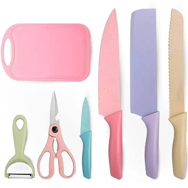 Kit 6 Facas Coloridas. Qualidade Superior! - ANNICKSTOREE Imagem de Kit 6 Facas Coloridas. Qualidade Superior!